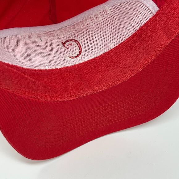 Vintage Cumberland Wisconsin Hat Cap Red 90s Snapback Rope Corded 5 Panel - Picture 5 of 9